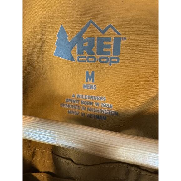 Rei Co-Op Shirt Mens Medium Fishing Vented Hiking Orange/Brown Snap Button - Picture 5 of 6
